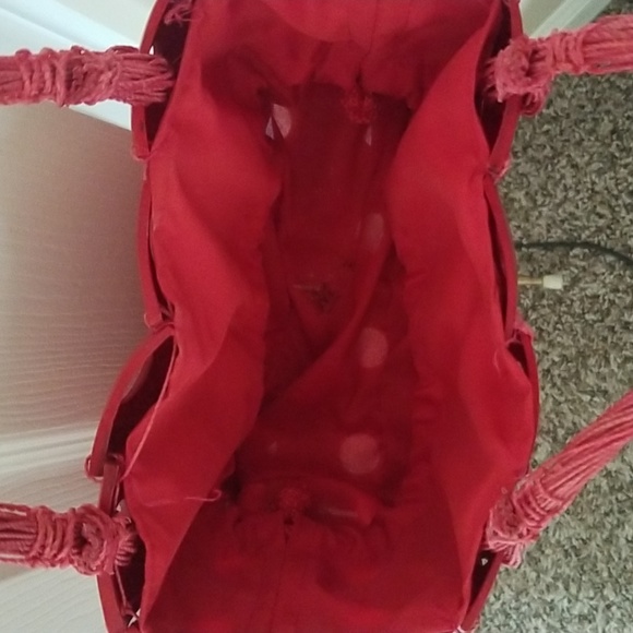 Unique Super Cute Red Wood Pieced Purse. - Picture 2 of 7